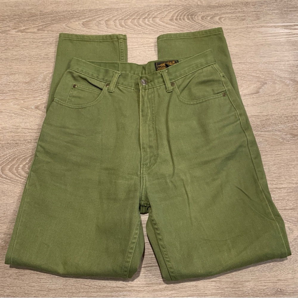Vintage Eddie Bauer Green Denim Jeans Size 10